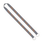 IMPORT Rush 3/4" Polyester 2-Ended Lanyard with Dual Sewn Silver Metal Split-Ring - White Blank IMPORT Rush 3/4" Polyester 2-Ended Lanyard with Dual Sewn Silver Metal Split-Ring - White Blank