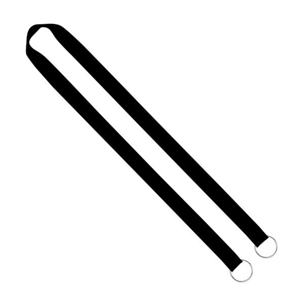 IMPORT Rush 3/4" Polyester 2-Ended Lanyard with Dual Sewn Silver Metal Split-Ring 1