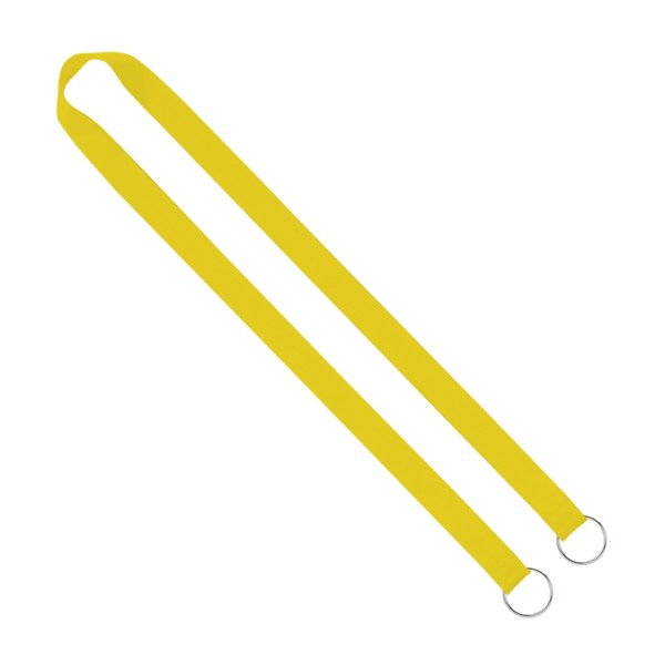 IMPORT Rush 3/4" Polyester 2-Ended Lanyard with Dual Sewn Silver Metal Split-Ring 1