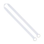 IMPORT Rush 3/4" Polyester 2-Ended Lanyard with Dual Sewn Silver Metal Split-Ring - White IMPORT Rush 3/4" Polyester 2-Ended Lanyard with Dual Sewn Silver Metal Split-Ring - White