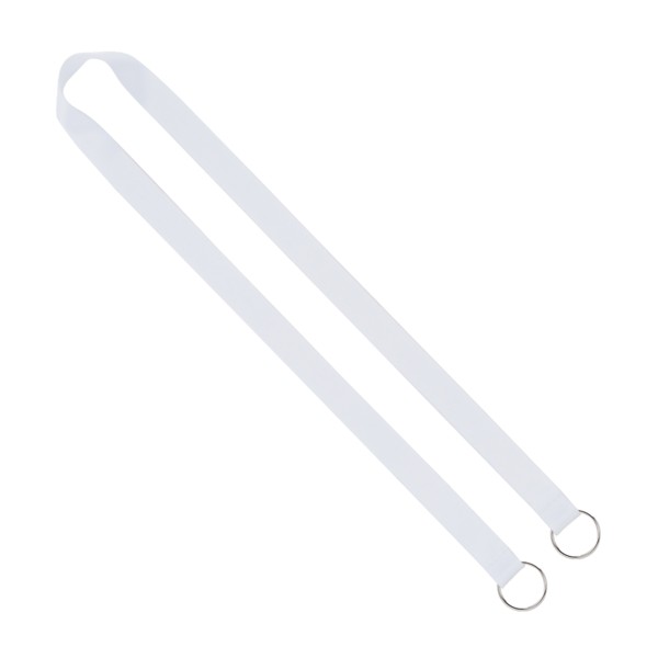 IMPORT Rush 3/4" Polyester 2-Ended Lanyard with Dual Sewn Silver Metal Split-Ring 1