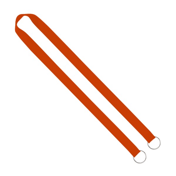 IMPORT Rush 3/4" Polyester 2-Ended Lanyard with Dual Sewn Silver Metal Split-Ring 1