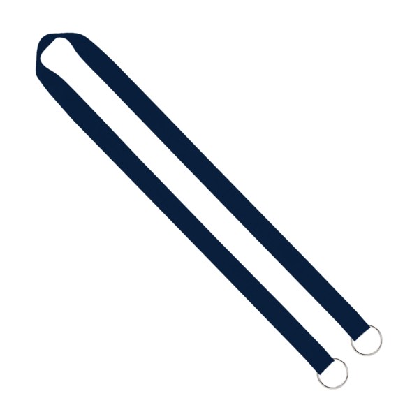 IMPORT Rush 3/4" Polyester 2-Ended Lanyard with Dual Sewn Silver Metal Split-Ring 1