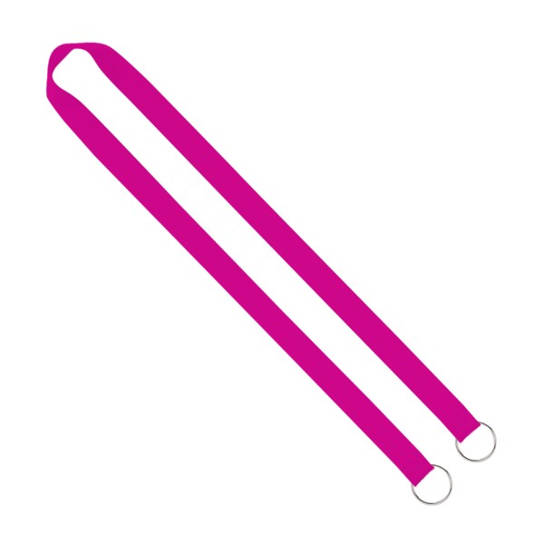IMPORT Rush 3/4" Polyester 2-Ended Lanyard with Dual Sewn Silver Metal Split-Ring 1