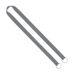 IMPORT Rush 3/4" Polyester 2-Ended Lanyard with Dual Sewn Silver Metal Split-Ring - Cool Gray 8 IMPORT Rush 3/4" Polyester 2-Ended Lanyard with Dual Sewn Silver Metal Split-Ring - Cool Gray 8