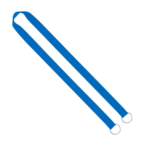 IMPORT Rush 3/4" Polyester 2-Ended Lanyard with Dual Sewn Silver Metal Split-Ring 1