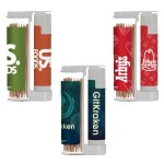 Wooden Toothpicks in a Rectangular Flip-Top Duo w/ Natural Lip Moisturizer 1 Wooden Toothpicks in a Rectangular Flip-Top Duo w/ Natural Lip Moisturizer 1