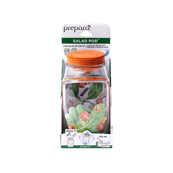 Prepara® Tritan 4.5 Cup Leakproof Salad Pod with 2.5oz Dressing Capsule 1