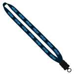 3/4" Cotton Lanyard with Plastic Snap-Buckle Release & O-Ring - Navy Blank 3/4" Cotton Lanyard with Plastic Snap-Buckle Release & O-Ring - Navy Blank