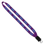 3/4" Cotton Lanyard with Plastic Snap-Buckle Release & O-Ring - Purple 3/4" Cotton Lanyard with Plastic Snap-Buckle Release & O-Ring - Purple