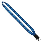 3/4" Cotton Lanyard with Plastic Snap-Buckle Release & O-Ring - Royal Blue 3/4" Cotton Lanyard with Plastic Snap-Buckle Release & O-Ring - Royal Blue