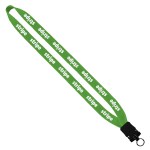 3/4" Cotton Lanyard with Plastic Snap-Buckle Release & O-Ring - Lime Green 3/4" Cotton Lanyard with Plastic Snap-Buckle Release & O-Ring - Lime Green