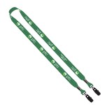 3/4" rPET Dye-Sublimated Double-Ended Lanyard with Metal Crimp and Bulldog Clip 1 3/4" rPET Dye-Sublimated Double-Ended Lanyard with Metal Crimp and Bulldog Clip 1
