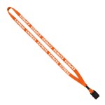 1/2" Cotton Lanyard with Metal Crimp & Split-Ring - Orange MA2 1/2" Cotton Lanyard with Metal Crimp & Split-Ring - Orange MA2