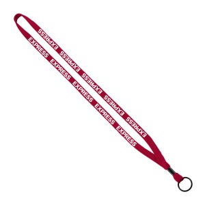 1/2" Cotton Lanyard with Metal Crimp & Split-Ring 1 1/2" Cotton Lanyard with Metal Crimp & Split-Ring 1