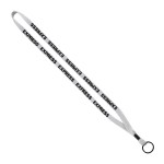 1/2" Cotton Lanyard with Metal Crimp & Split-Ring - White MA2 1/2" Cotton Lanyard with Metal Crimp & Split-Ring - White MA2