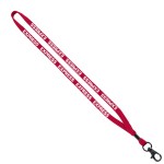 1/2" Cotton Lanyard with Metal Crimp & Split-Ring - Red MB3 1/2" Cotton Lanyard with Metal Crimp & Split-Ring - Red MB3
