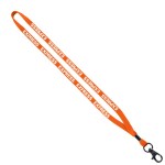 1/2" Cotton Lanyard with Metal Crimp & Split-Ring - Orange MB3 1/2" Cotton Lanyard with Metal Crimp & Split-Ring - Orange MB3