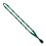 1/2" Cotton Lanyard with Metal Crimp & Split-Ring - Forest Green MA2 1/2" Cotton Lanyard with Metal Crimp & Split-Ring - Forest Green MA2
