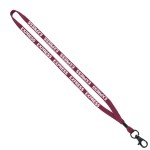 1/2" Cotton Lanyard with Metal Crimp & Split-Ring - Burgundy MB3 1/2" Cotton Lanyard with Metal Crimp & Split-Ring - Burgundy MB3
