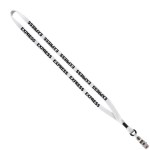 1/2" Cotton Lanyard with Metal Crimp & Split-Ring - White MC1 1/2" Cotton Lanyard with Metal Crimp & Split-Ring - White MC1