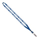 1/2" Cotton Lanyard with Metal Crimp & Split-Ring - Royal Blue MC1 1/2" Cotton Lanyard with Metal Crimp & Split-Ring - Royal Blue MC1