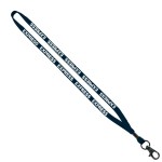 1/2" Cotton Lanyard with Metal Crimp & Split-Ring - Navy MB3 1/2" Cotton Lanyard with Metal Crimp & Split-Ring - Navy MB3