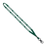 1/2" Cotton Lanyard with Metal Crimp & Split-Ring - Forest Green MB3 1/2" Cotton Lanyard with Metal Crimp & Split-Ring - Forest Green MB3