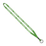 1/2" Cotton Lanyard with Metal Crimp & Split-Ring - Navy Blank 1/2" Cotton Lanyard with Metal Crimp & Split-Ring - Navy Blank