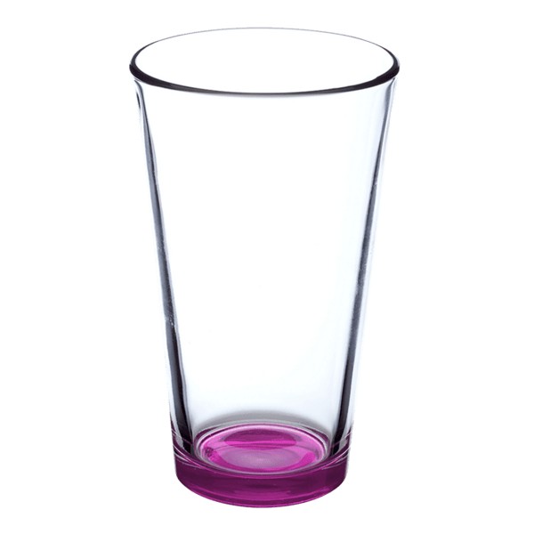 Thirsty 16 oz Pint Glasses with Color Bottom 1