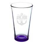 Thirsty 16 oz Pint Glasses with Color Bottom - Purple Laser Engraving Thirsty 16 oz Pint Glasses with Color Bottom - Purple Laser Engraving