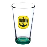Thirsty 16 oz Pint Glasses with Color Bottom - Green Spectrum Digital Print Thirsty 16 oz Pint Glasses with Color Bottom - Green Spectrum Digital Print
