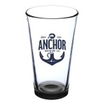 Thirsty 16 oz Pint Glasses with Color Bottom - Black Pad Print Thirsty 16 oz Pint Glasses with Color Bottom - Black Pad Print