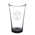 Thirsty 16 oz Pint Glasses with Color Bottom - Black Laser Engraving Thirsty 16 oz Pint Glasses with Color Bottom - Black Laser Engraving