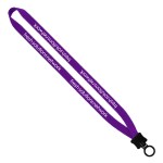 1/2" Smooth Nylon Lanyard with Plastic Clamshell & O-Ring - Royal Blue PR1 1/2" Smooth Nylon Lanyard with Plastic Clamshell & O-Ring - Royal Blue PR1