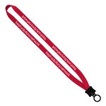 1/2" Smooth Nylon Lanyard with Plastic Clamshell & O-Ring - Dark Purple PR1 1/2" Smooth Nylon Lanyard with Plastic Clamshell & O-Ring - Dark Purple PR1