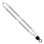 1/2" Smooth Nylon Lanyard with Plastic Clamshell & O-Ring - Electric Blue PR1 1/2" Smooth Nylon Lanyard with Plastic Clamshell & O-Ring - Electric Blue PR1