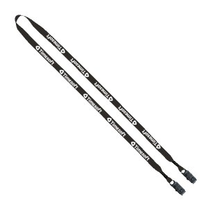 1/2" Polyester Double Bulldog Clip Lanyard 1 1/2" Polyester Double Bulldog Clip Lanyard 1