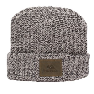 Milliner Cuffed Knit Beanie with Leather Patch 1 Milliner Cuffed Knit Beanie with Leather Patch 1