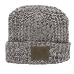 Milliner Cuffed Knit Beanie with Leather Patch 2 Milliner Cuffed Knit Beanie with Leather Patch 2