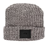 Milliner Cuffed Knit Beanie with Leather Patch - Slate Gray Blank Milliner Cuffed Knit Beanie with Leather Patch - Slate Gray Blank