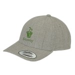 Yupoong Premium Curved Visor Snapback Cap - Heather Grey Yupoong Premium Curved Visor Snapback Cap - Heather Grey