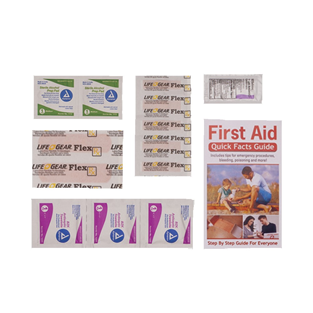 Basic First Aid Kit in a Resealable Plastic Bag 1