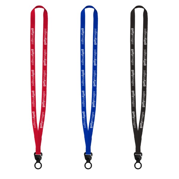 Evolution12 - 1/2" Polyester Welded Lanyard with Trapezoid and Plastic O-Ring 1