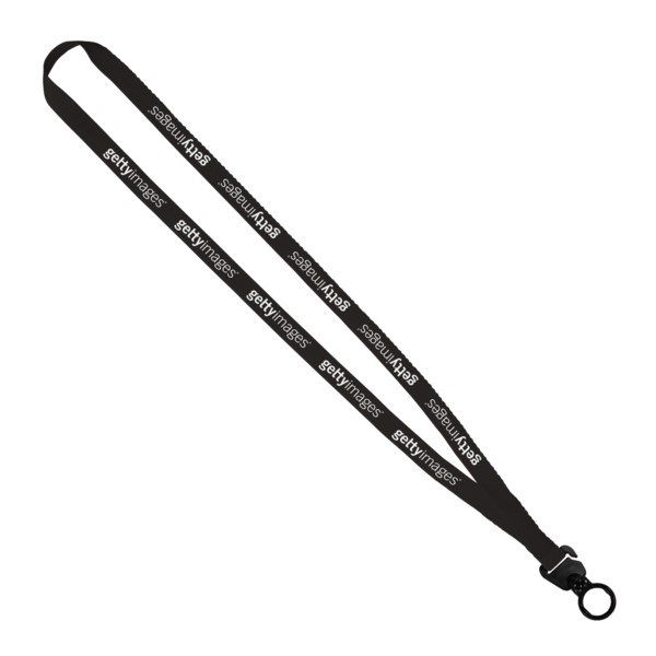 Evolution12 - 1/2" Polyester Welded Lanyard with Trapezoid and Plastic O-Ring 1