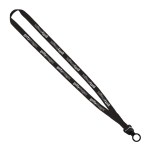 Evolution12 - 1/2" Polyester Welded Lanyard with Trapezoid and Plastic O-Ring - Black Evolution12 - 1/2" Polyester Welded Lanyard with Trapezoid and Plastic O-Ring - Black
