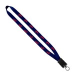 3/4" Smooth Nylon Lanyard with Snap-Buckle Release & O-Ring - Navy 3/4" Smooth Nylon Lanyard with Snap-Buckle Release & O-Ring - Navy