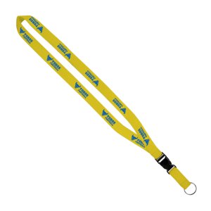 IMPORT 3/4" Polyester Lanyard with Woven Ribbon and Plastic Slide Buckle 1 IMPORT 3/4" Polyester Lanyard with Woven Ribbon and Plastic Slide Buckle 1