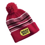 Sportsman SP60 12" Striped Pom-Pom Knit Cap 11 Sportsman SP60 12" Striped Pom-Pom Knit Cap 11