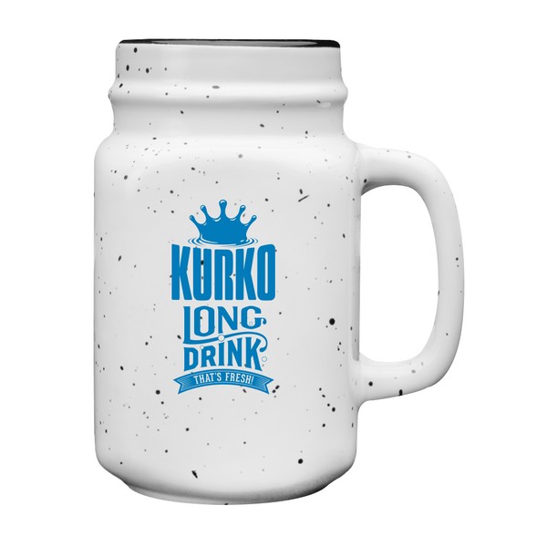 Speckled 16 oz. Savannah Ceramic Mason Jar 1